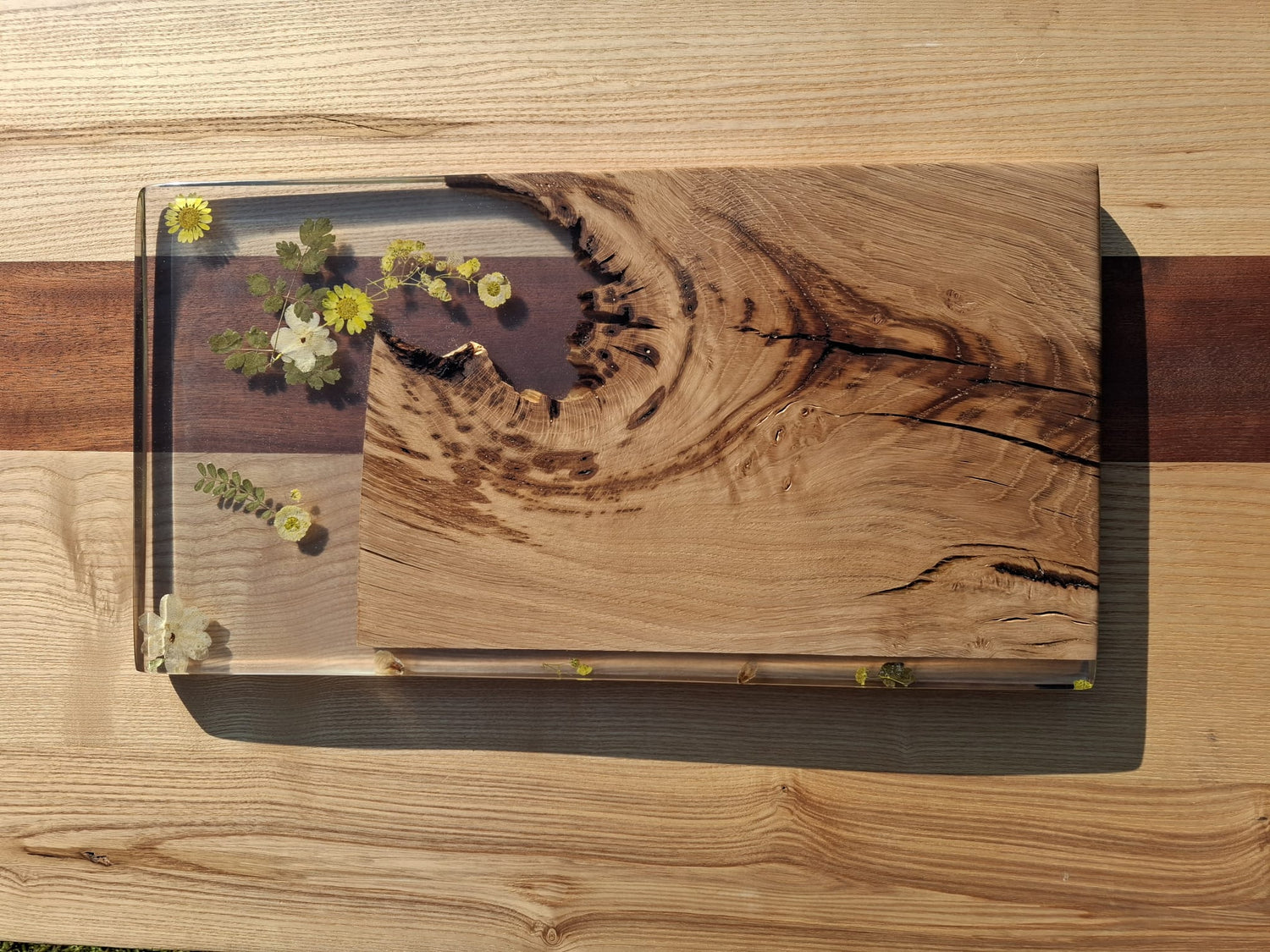 Wood and resin wall art