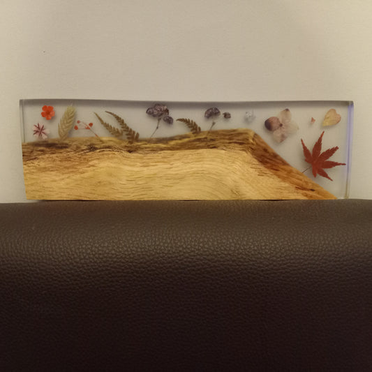 Wood and resin polished wall art