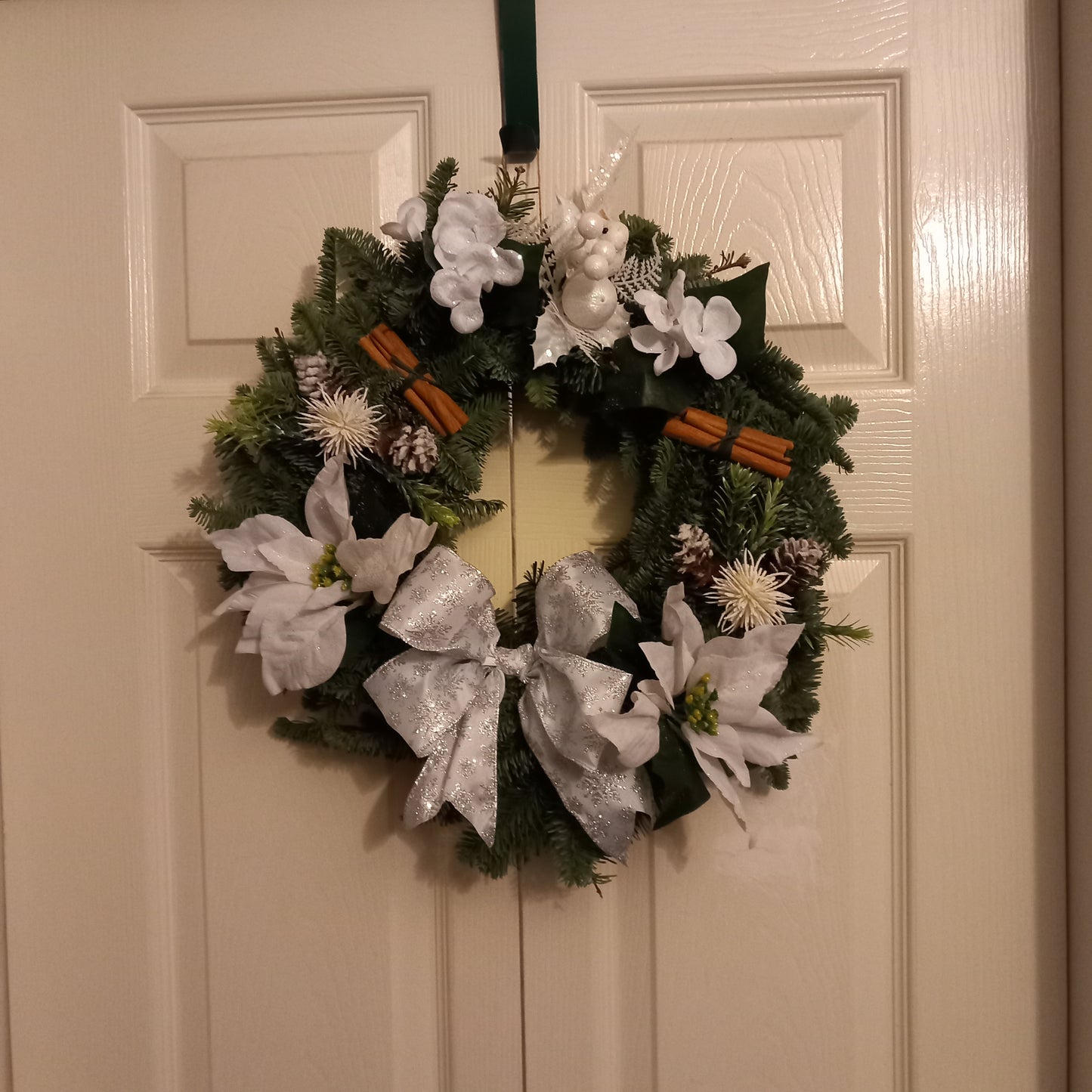 Real wreath with decoration