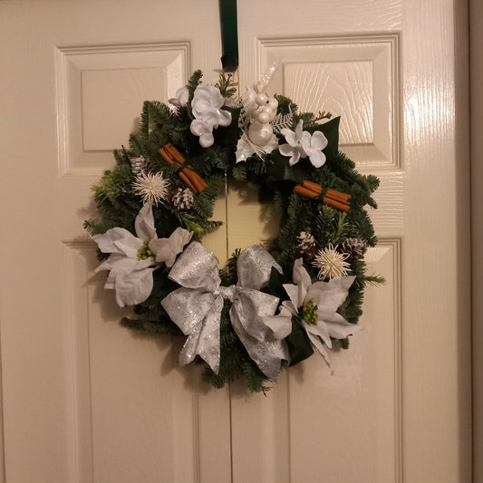 Real wreath with decoration